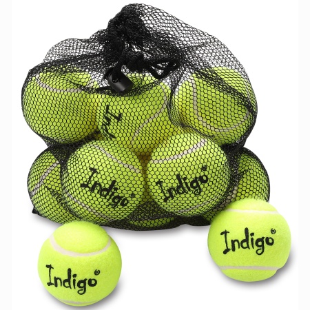 Купить Мяч для большого тенниса Indigo (12 шт в сетке) начальный уровень в Окуловке 