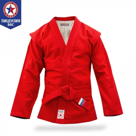 Купить Куртка для самбо "Атака" ВФС (подкладка, пояс)  р 36-48 в Окуловке 